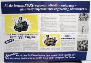 1946 Ford Truck Light Duty & Tonner Sales Folder Mailer Condensed Specs Original