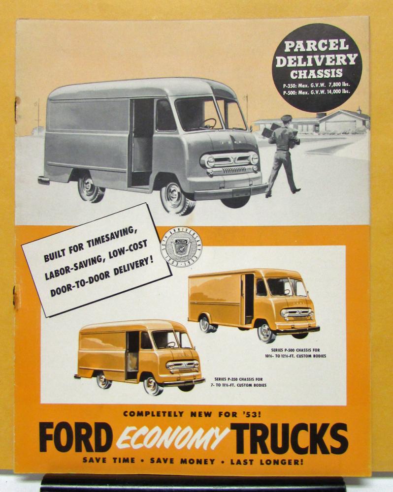 1953 Ford Truck Model P 350 500 Sales Brochure & Specifications