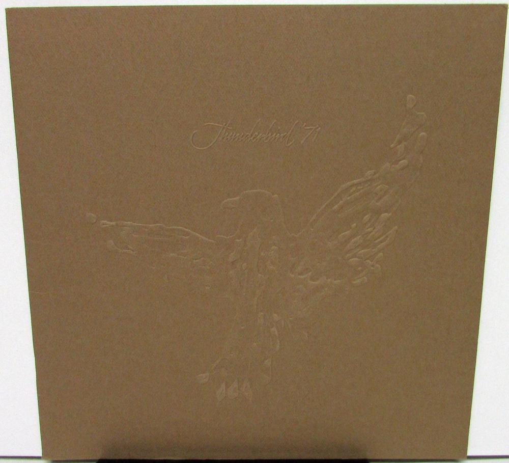 1971 Ford Thunderbird Color Sales Brochure XL Original Raised Embossed Cover