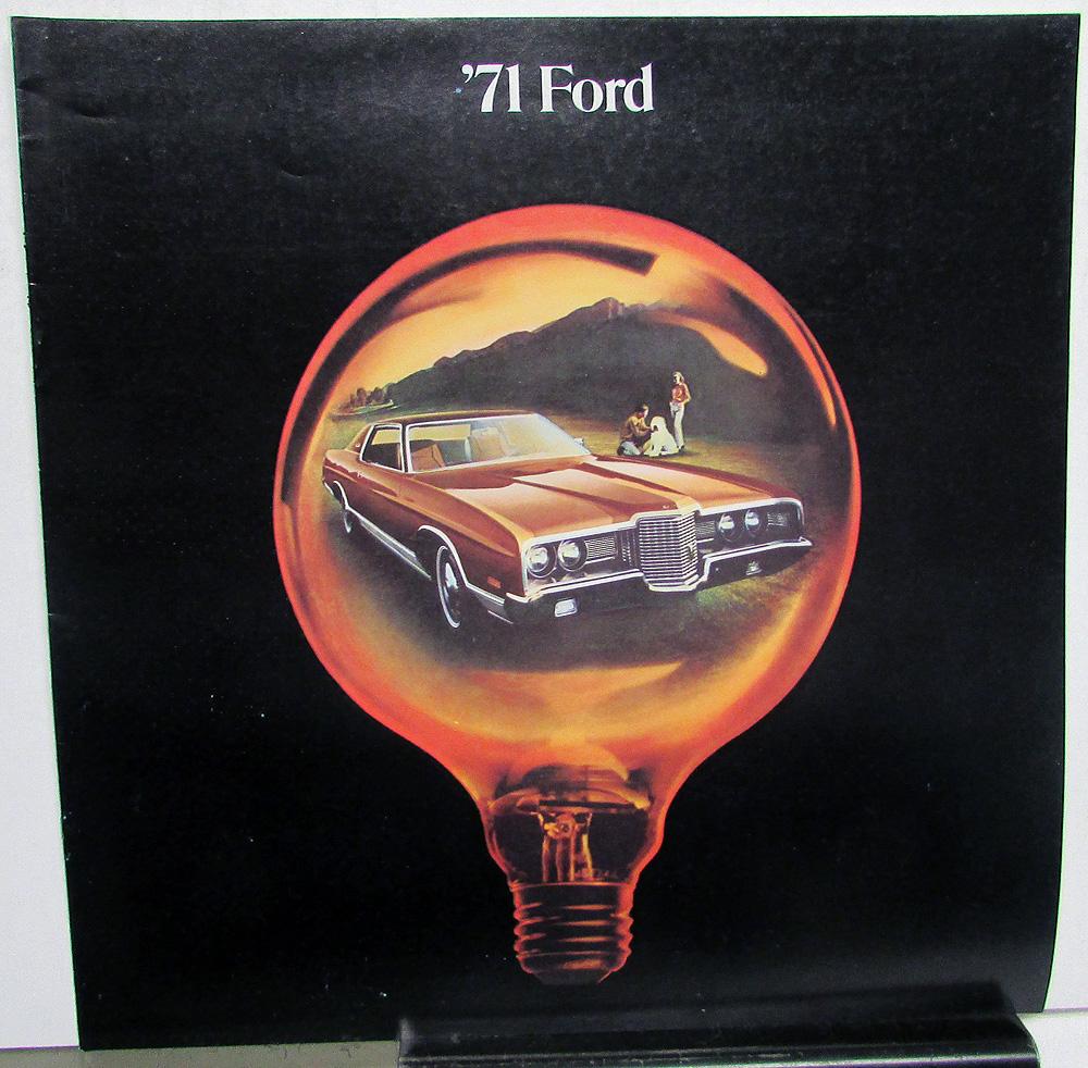1971 Ford LTD Brougham Galaxie & Custom 500 Wagons Sales Brochure XL Original