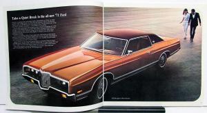 1971 Ford LTD Brougham Galaxie & Custom 500 Wagons Sales Brochure XL Original