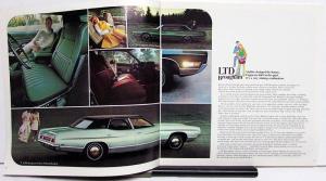 1971 Ford LTD Brougham Galaxie & Custom 500 Wagons Sales Brochure XL Original