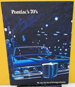 1970 Pontiac Dealer Prestige Brochure Full Line GTO Judge Tempest Blue Cover