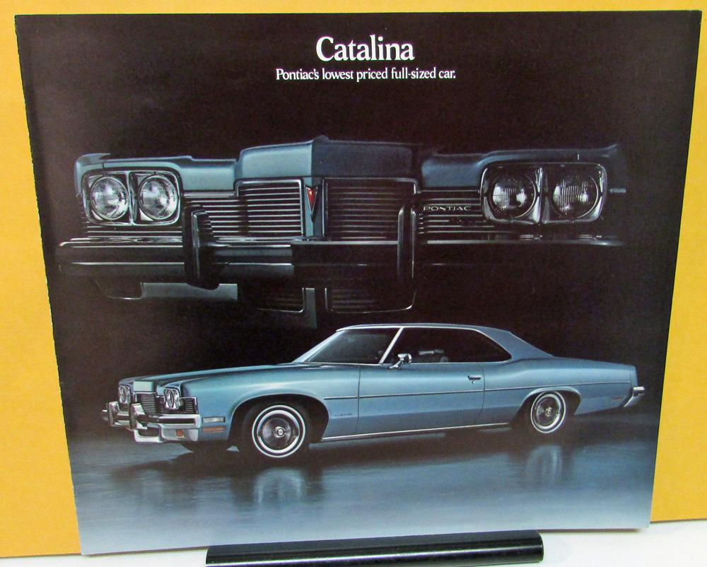 1973 Pontiac Dealer Sales Brochure Folder Catalina Full Size Model