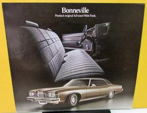 1973 Pontiac Dealer Sales Brochure Folder Bonneville Full Size Wide-Track Model