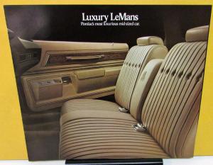 1973 Pontiac Dealer Sales Brochure Folder Luxury LeMans Mid-Size