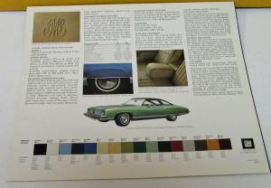 1973 Pontiac Dealer Sales Brochure Folder Luxury LeMans Mid-Size