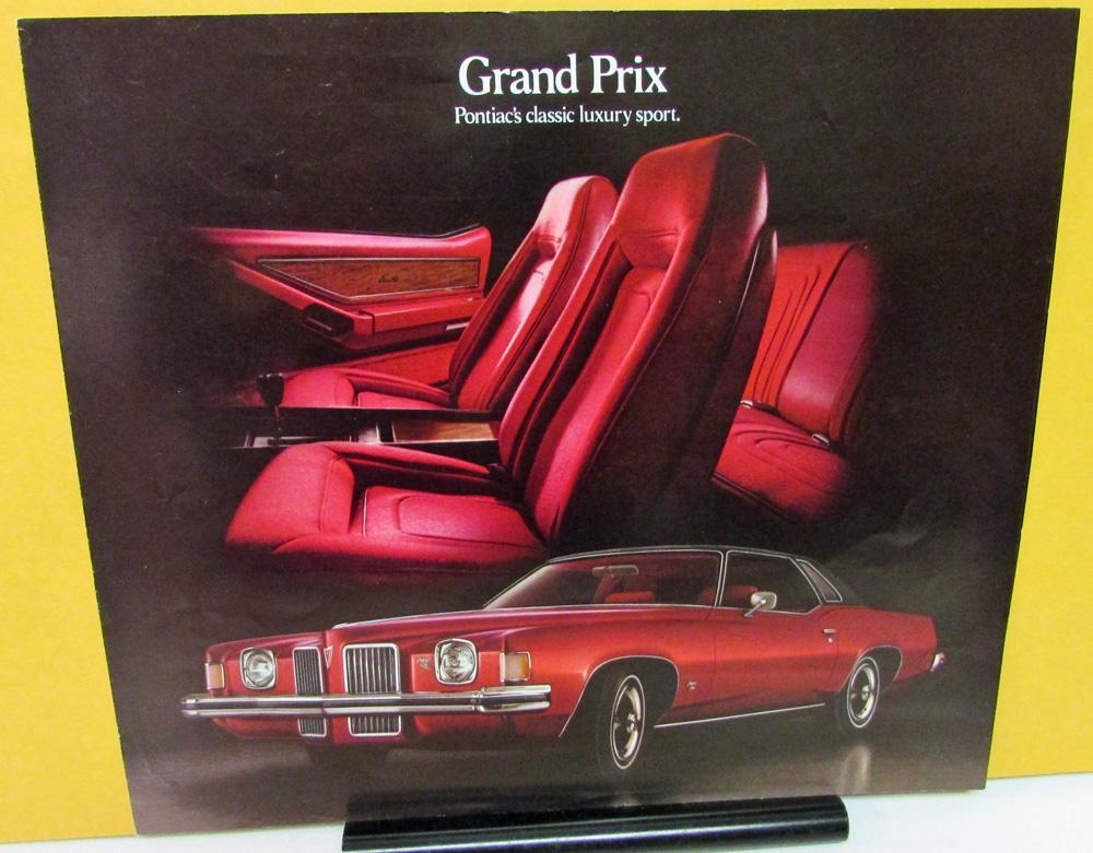 1973 Pontiac Dealer Sales Brochure Folder Grand Prix Luxury Sport