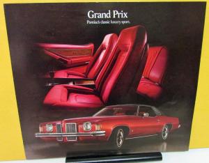 1973 Pontiac Dealer Sales Brochure Folder Grand Prix Luxury Sport