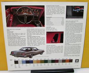 1973 Pontiac Dealer Sales Brochure Folder Grand Prix Luxury Sport