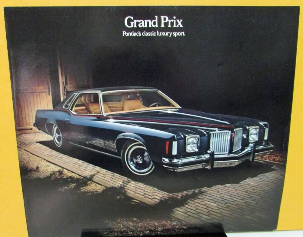 1974 Pontiac Dealer Sales Brochure Folder Grand Prix Luxury Sport