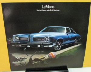 1974 Pontiac Dealer Sales Brochure Folder LeMans Mid-Sized Car