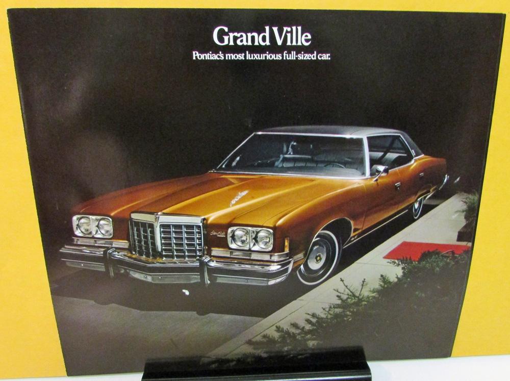 1974 Pontiac Dealer Sales Brochure Folder Grand Ville Full Size Car
