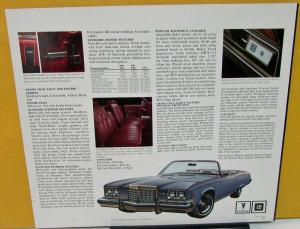 1974 Pontiac Dealer Sales Brochure Folder Grand Ville Full Size Car
