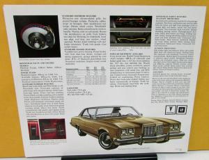 1974 Pontiac Dealer Sales Brochure Folder Bonneville Full Size Car