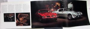 1975 Pontiac Dealer Sales Brochure Firebird Formula Trans Am Red & Silver Cars