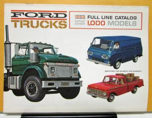 1963 Ford Truck Model Full Line Including Econline Ranchero F 100 Sales Brochure