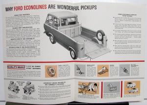 1963 Ford Truck Econoline Pickup Sales Brochure Folder & Specifications Original