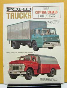 1963 Ford C N 6000 7000 City Size Truck Series Sales Brochure Original