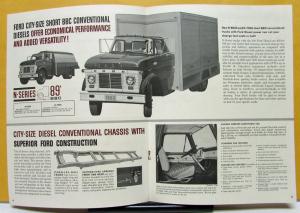 1963 Ford C N 6000 7000 City Size Truck Series Sales Brochure Original