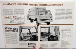 1963 Ford Gas Heavy Duty Trucks Series F N C 700 750 800 Sales Brochure Original