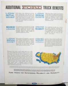 1963 Ford Gas Heavy Duty Trucks Series F N C 700 750 800 Sales Brochure Original