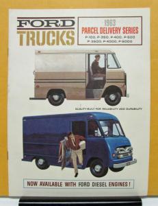 1963 Ford Trucks Models P 100 350 400 500 3500 4000 Parcel Delivery Sales Folder