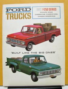 1963 F 250 Pickup Truck Sales Brochure Folder with Specifications Original