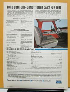 1963 F 250 Pickup Truck Sales Brochure Folder with Specifications Original