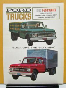1963 Ford F 350 Truck Pickup Stake Chassis Sales Brochure Folder Specifications