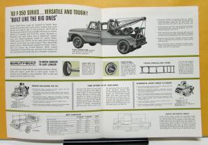 1963 Ford F 350 Truck Pickup Stake Chassis Sales Brochure Folder Specifications