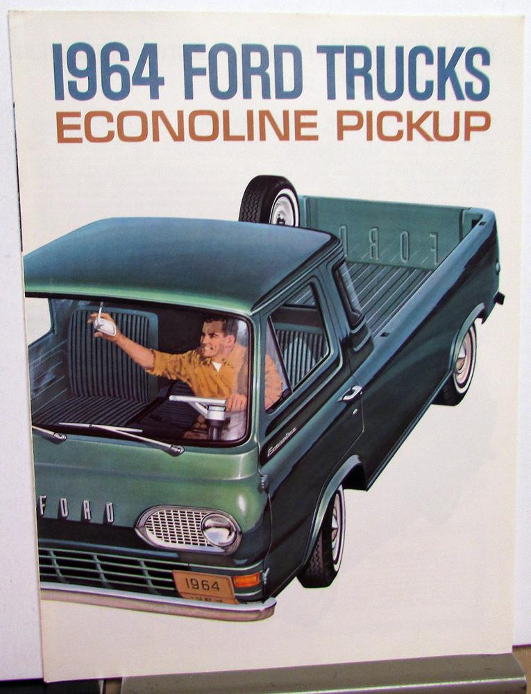 1964 Ford Econoline Pickup Sales Brochure Folder & Specifications Revised 2/64