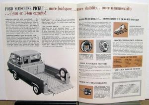 1964 Ford Econoline Pickup Sales Brochure Folder & Specifications Revised 2/64