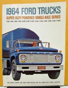1964 Ford Super Duty Truck Series F N C H 850 950 1000 1100 Sales Brochure Orig