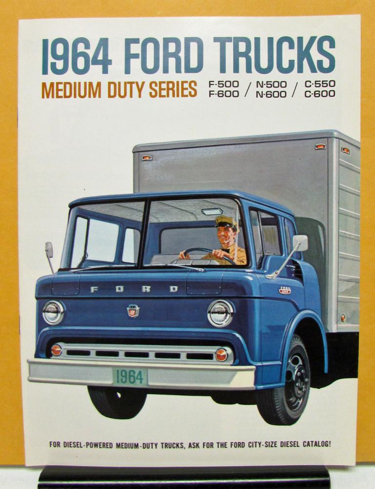 1964 Ford F N C 500 550 600 Medium Duty Truck Series Sales Brochure Original