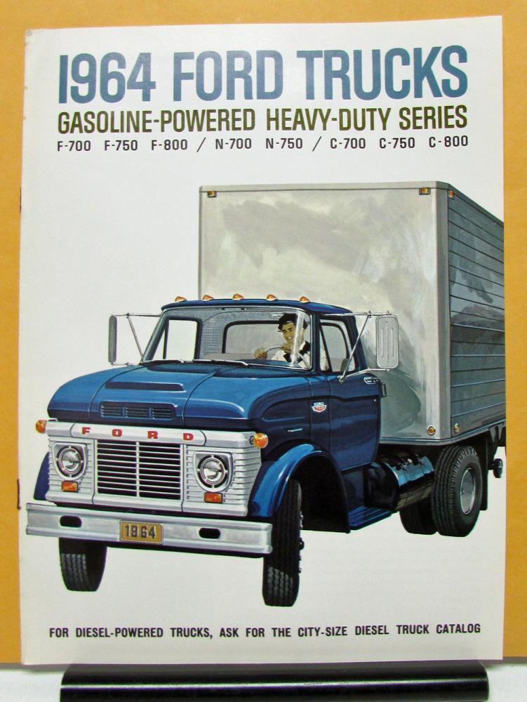 1964 Ford Gasoline Heavy Duty Truck Series F N C 700 750 800 Sales Brochure Orig