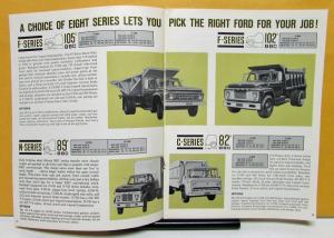 1964 Ford Gasoline Heavy Duty Truck Series F N C 700 750 800 Sales Brochure Orig