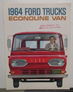 1964 Ford Econoline Van Truck Sales Brochure Folder With Specifications Original