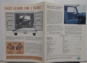 1964 Ford Econoline Van Truck Sales Brochure Folder With Specifications Original