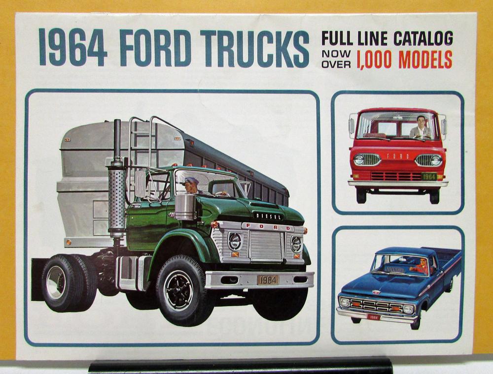 Over 1000 Models Ford Trucks 1964 Full-Line Catalog 
