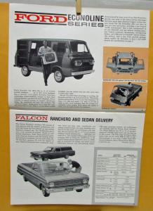 1964 Ford Truck Full Line Including Econoline Ranchero F 100 Sales Brochure