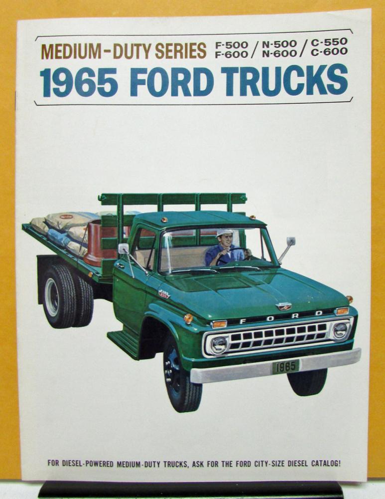 1965 Ford Medium Duty F N C 500 550 600 Truck Sales Brochure Original