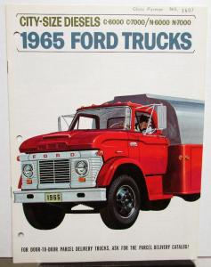 1965 Ford C N 6000 7000 City Size Diesel Beverage Delivery Trucks Sales Brochure