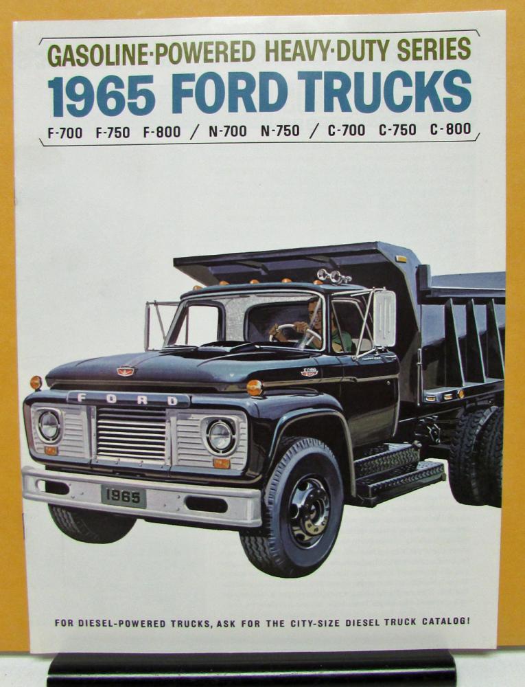 1965 Ford Gas Heavy Duty Truck Series F N C 700 750 800 Sales Brochure Original