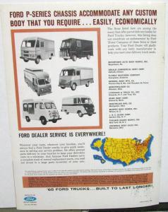 1965 Ford Parcel Delivery P 100 350 400 500 3500 4000 Sales Brochure Original