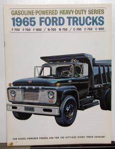 1965 Ford Heavy Duty Truck Gas Series F N C 700 750 800 Sales Brochure REV