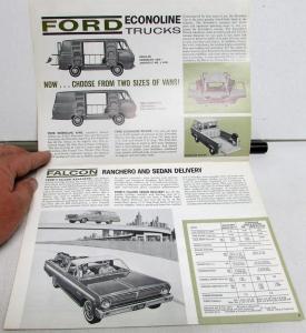 1965 Ford Truck Full Line Pickup Econoline Ranchero F Series Sales Brochure Orig