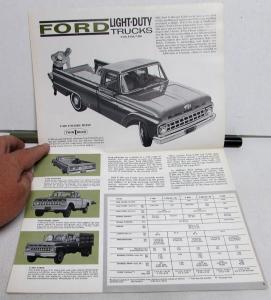 1965 Ford Truck Full Line Pickup Econoline Ranchero F Series Sales Brochure Orig