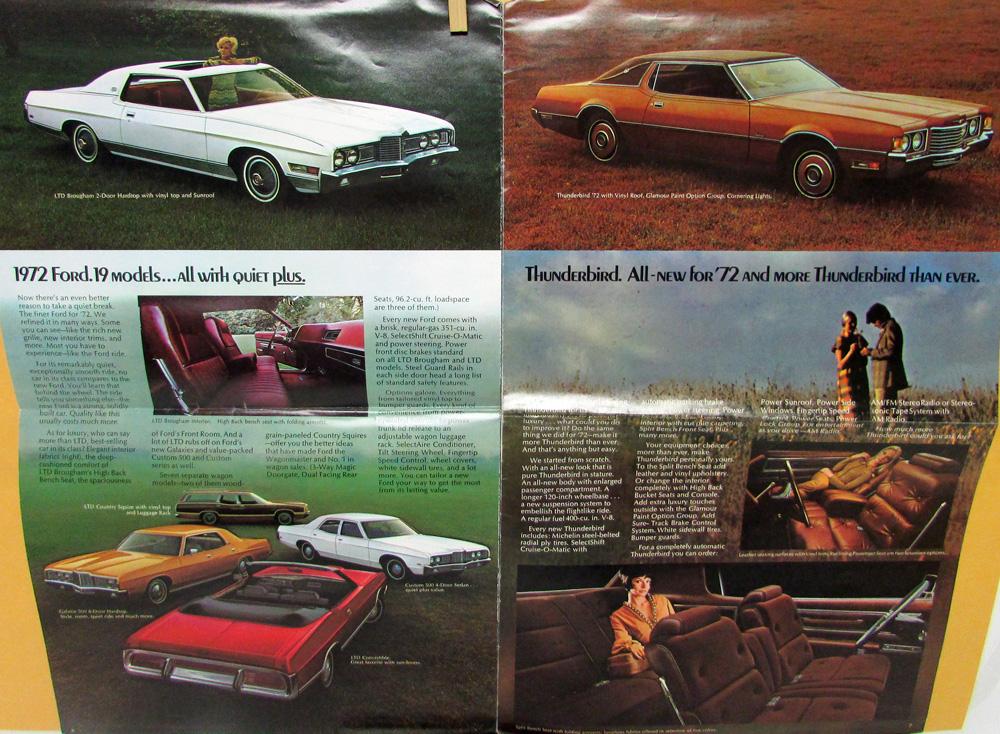 1972 Ford Maverick Mustang Pinto Post Card Sales Literature Dealer Advertisement 