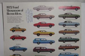1972 Ford T Bird Mustang Torino Pinto Maverick Full Line XL Sales Brochure